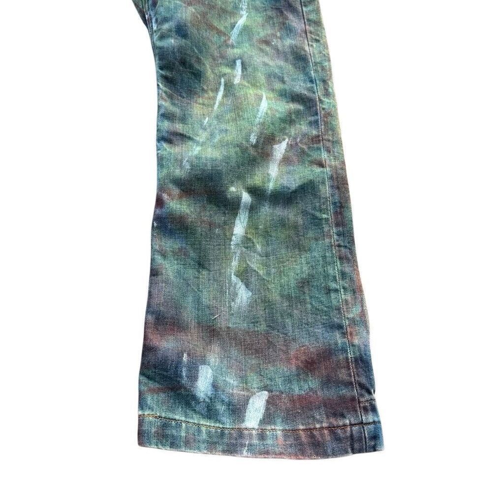 Vintage GAP Y2K Painted Hand-Dyed Distressed Jeans 33” - Picture 4 of 11